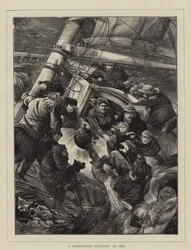 Ein Weihnachtspudding auf See